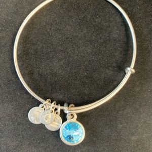 Alex and Ani blue birthstone bangle